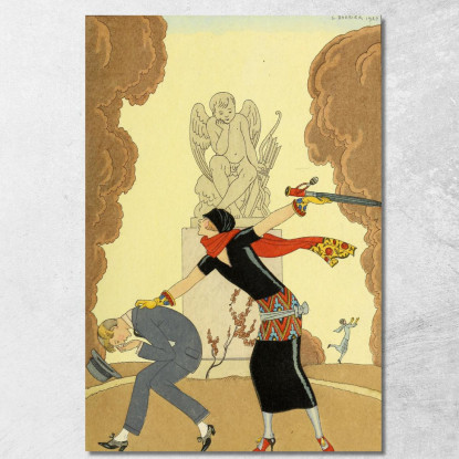 Falbalas E Fronzoli La Cère George Barbier gbb46 quadro stampato su tela
