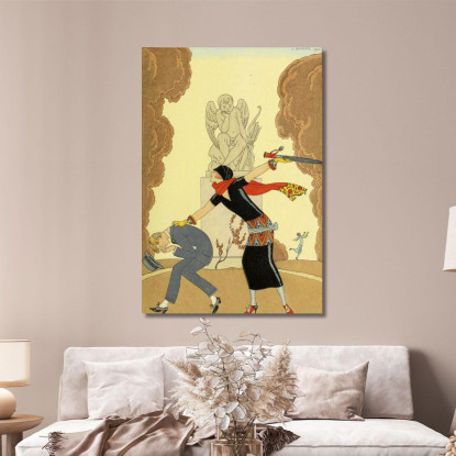 Falbalas E Fronzoli La Cère George Barbier gbb46 quadro stampato su tela
