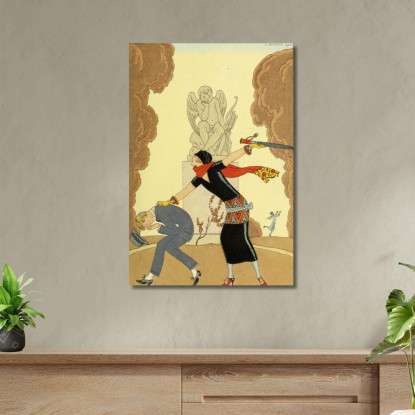 Falbalas E Fronzoli La Cère George Barbier gbb46 quadro stampato su tela