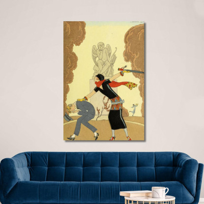 Falbalas E Fronzoli La Cère George Barbier gbb46 quadro stampato su tela