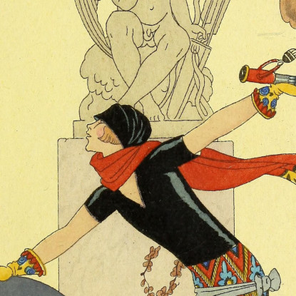 Falbalas E Fronzoli La Cère George Barbier gbb46 quadro stampato su tela