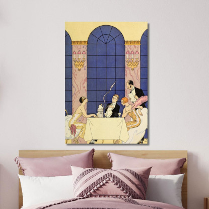 Falbalas E Fronzoli La Gourmandise George Barbier gbb47 quadro stampato su tela
