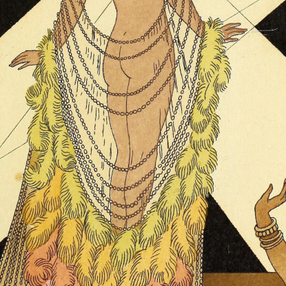 Falbalas E Fanfrluches L'Orgueil George Barbier gbb51 quadro stampato su tela