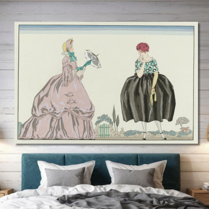 Nonna E Nipote George Barbier gbb59 quadro stampato su tela