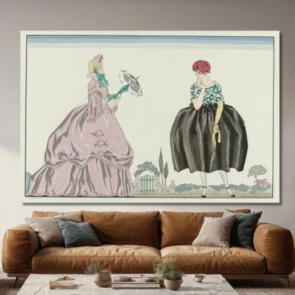 Nonna E Nipote George Barbier gbb59 quadro stampato su tela