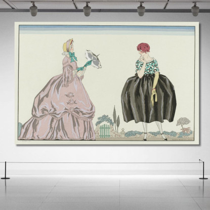 Nonna E Nipote George Barbier gbb59 quadro stampato su tela