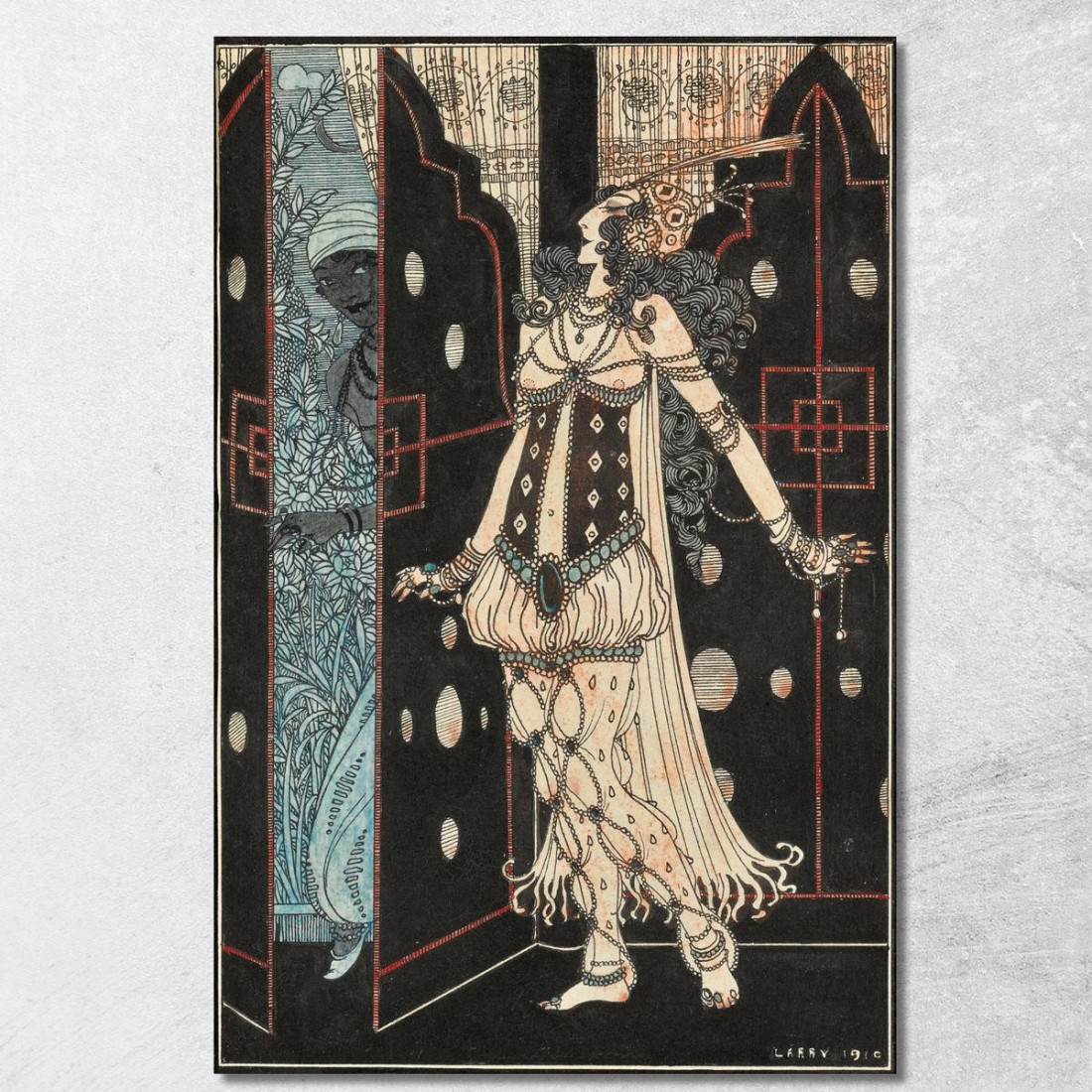 Ida Rubinstein E Vaslav Nijinsky In Scheherazade George Barbier gbb61 quadro stampato su tela