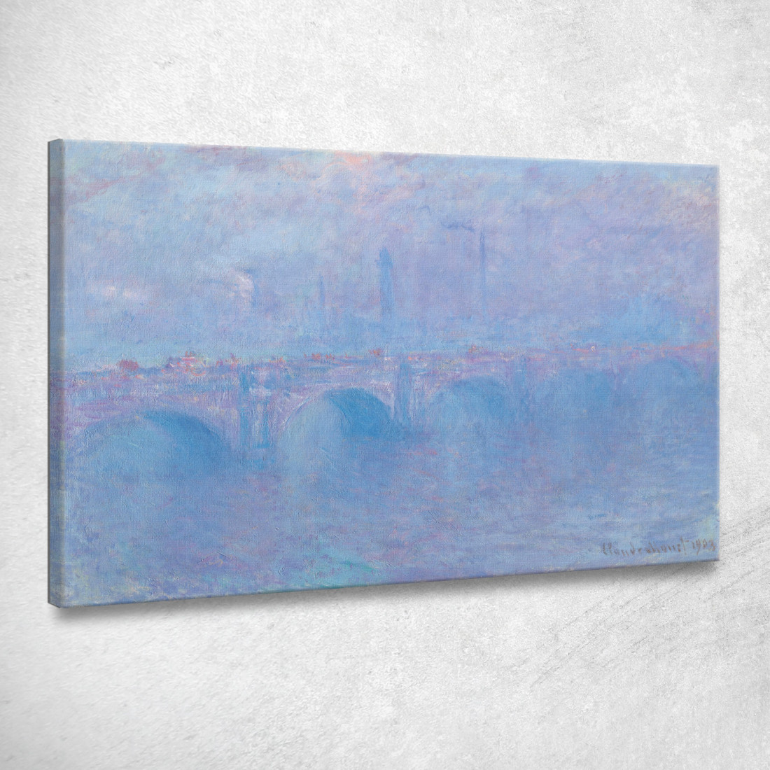 Effetto Nebbia Del Ponte Waterloo Claude Monet mnt367 quadro stampato su tela