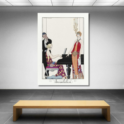 Incantesimo Francia Xx Secolo George Barbier gbb62 quadro stampato su tela