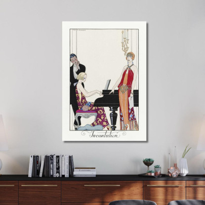 Incantesimo Francia Xx Secolo George Barbier gbb62 quadro stampato su tela