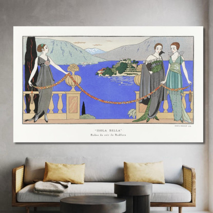 Abiti Da Sera Redfern Isola Bella George Barbier gbb63 quadro stampato su tela