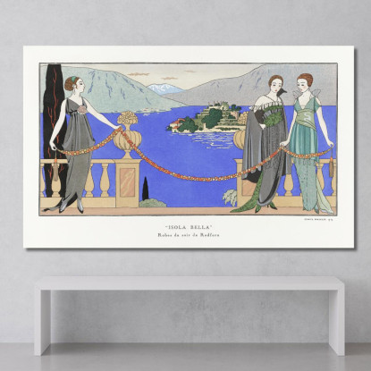 Abiti Da Sera Redfern Isola Bella George Barbier gbb63 quadro stampato su tela