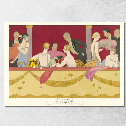 Gioia Di Vivere La Felicità Del Giorno O Le Grazie Della Moda 2 George Barbier gbb65 quadro stampato su tela