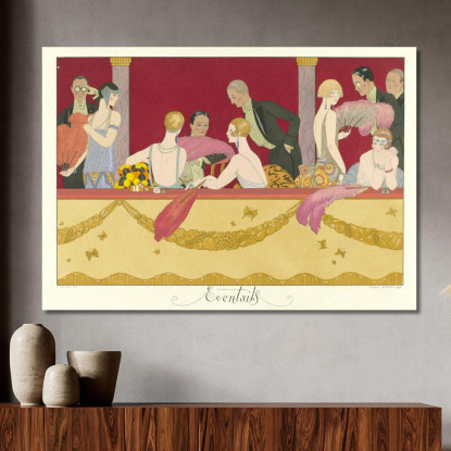 Gioia Di Vivere La Felicità Del Giorno O Le Grazie Della Moda 2 George Barbier gbb65 quadro stampato su tela