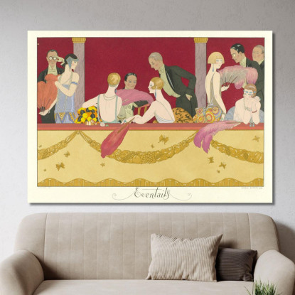 Gioia Di Vivere La Felicità Del Giorno O Le Grazie Della Moda 2 George Barbier gbb65 quadro stampato su tela