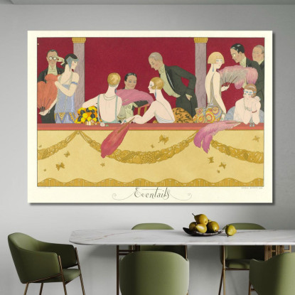 Gioia Di Vivere La Felicità Del Giorno O Le Grazie Della Moda 2 George Barbier gbb65 quadro stampato su tela