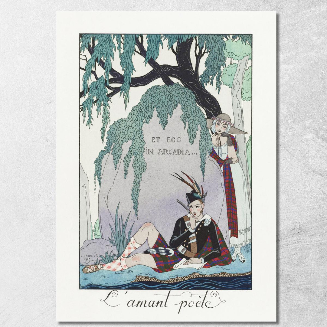 Il Poeta Amante George Barbier gbb66 quadro stampato su tela