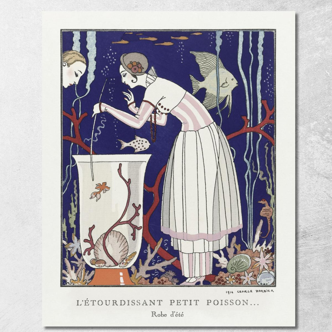 Lo Splendido Vestito Estivo Da Pesciolino George Barbier gbb70 quadro stampato su tela