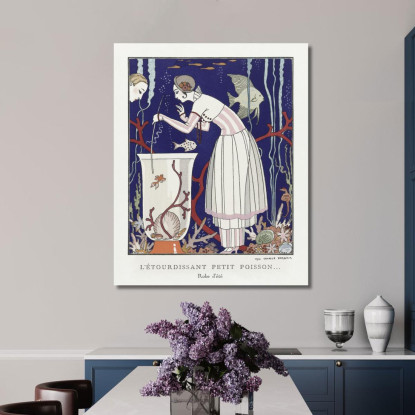 Lo Splendido Vestito Estivo Da Pesciolino George Barbier gbb70 quadro stampato su tela