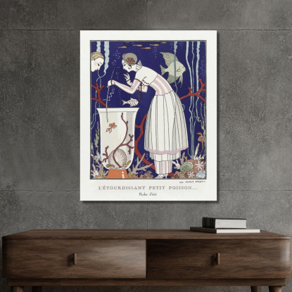 Lo Splendido Vestito Estivo Da Pesciolino George Barbier gbb70 quadro stampato su tela