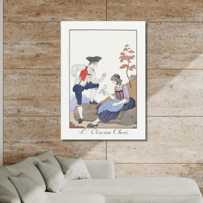 L'Uccello Cheri George Barbier gbb71 quadro stampato su tela