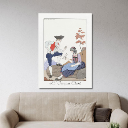 L'Uccello Cheri George Barbier gbb71 quadro stampato su tela