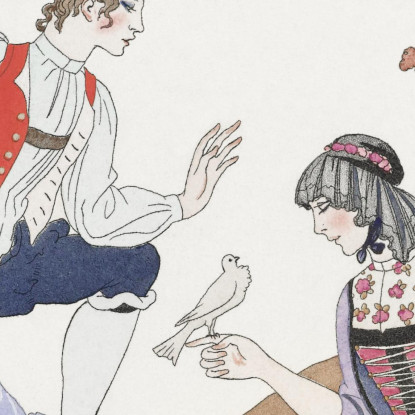 L'Uccello Cheri George Barbier gbb71 quadro stampato su tela