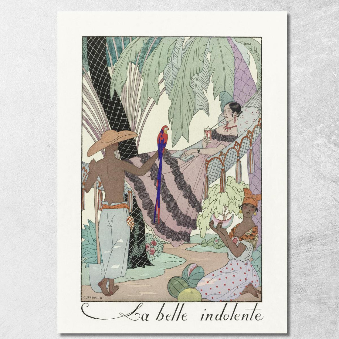 La Belle Indolente George Barbier gbb73 quadro stampato su tela