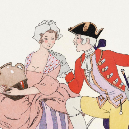 La Brocca Del Caffè George Barbier gbb76 quadro stampato su tela