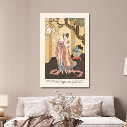 La Ghirlanda Dei Mesi George Barbier gbb80 quadro stampato su tela
