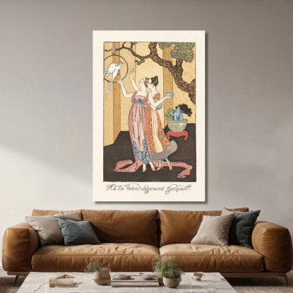 La Ghirlanda Dei Mesi George Barbier gbb80 quadro stampato su tela