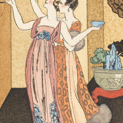 La Ghirlanda Dei Mesi George Barbier gbb80 quadro stampato su tela