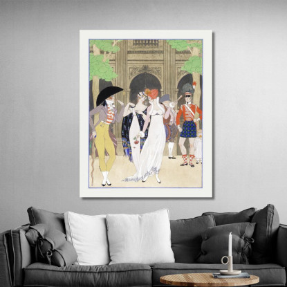 La Merveilleuse Al Palazzo Reale George Barbier gbb83 quadro stampato su tela
