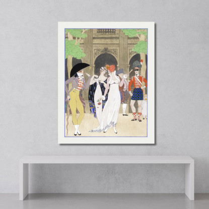 La Merveilleuse Al Palazzo Reale George Barbier gbb83 quadro stampato su tela