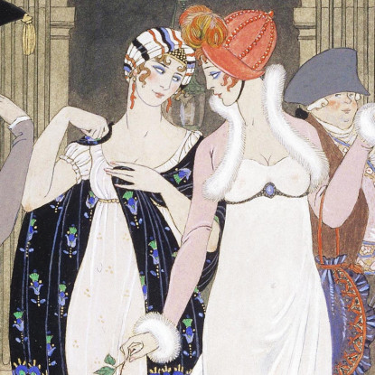 La Merveilleuse Al Palazzo Reale George Barbier gbb83 quadro stampato su tela