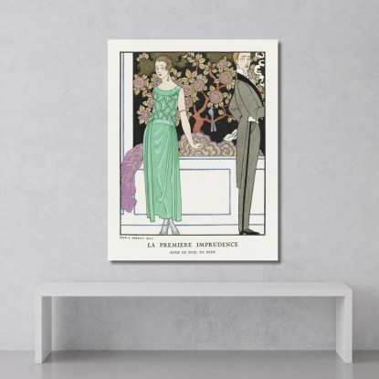 La Prima Imprudenza Dell'Abito Da Sera Di Beer George Barbier gbb84 quadro stampato su tela