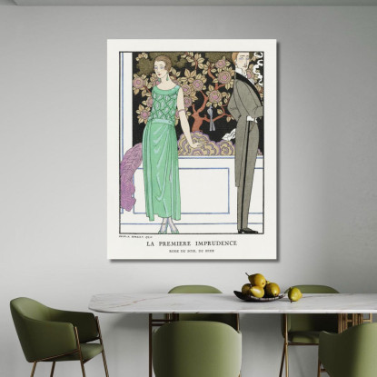 La Prima Imprudenza Dell'Abito Da Sera Di Beer George Barbier gbb84 quadro stampato su tela