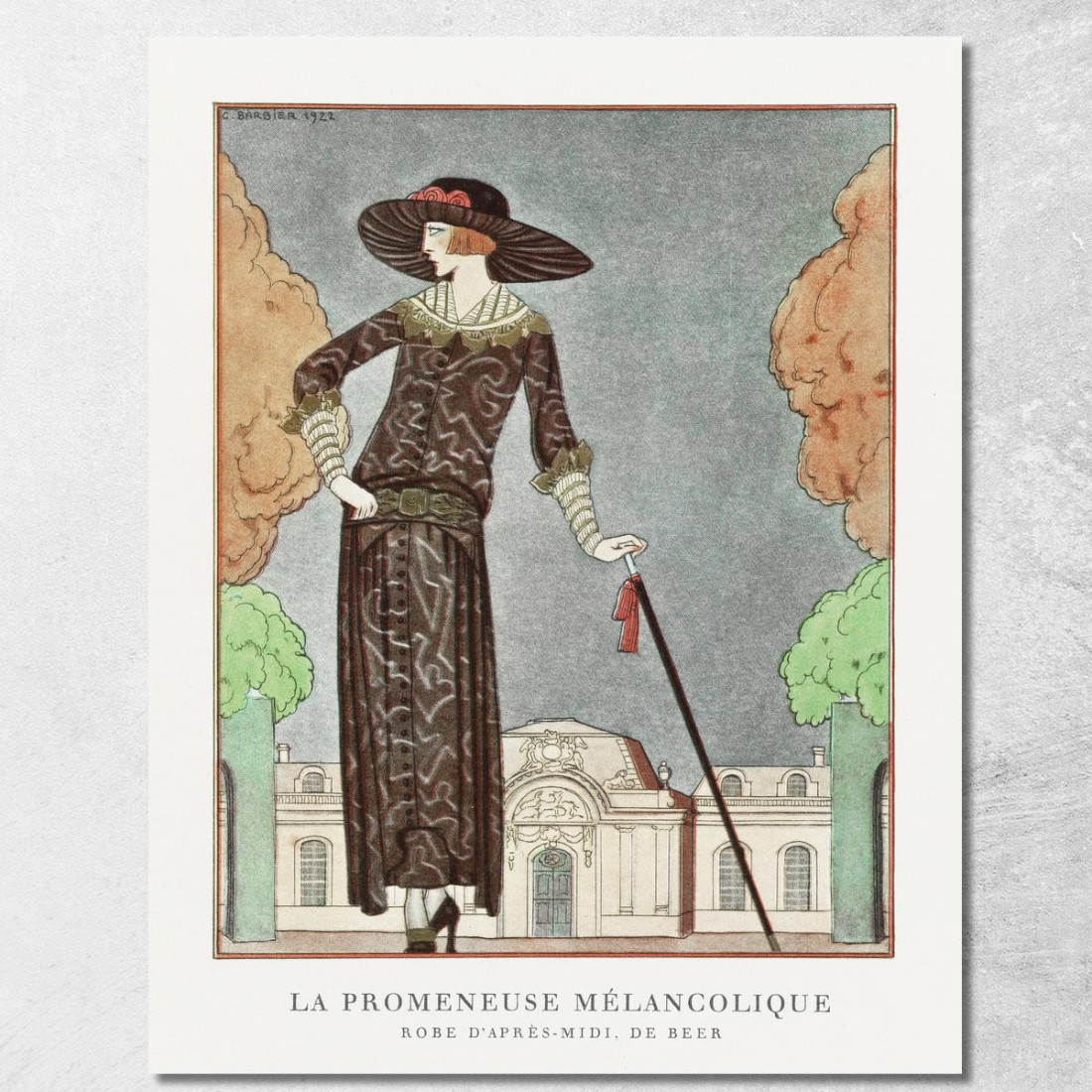 L'Abito Pomeridiano Di Beer Il Malinconico Camminatore George Barbier gbb85 quadro stampato su tela