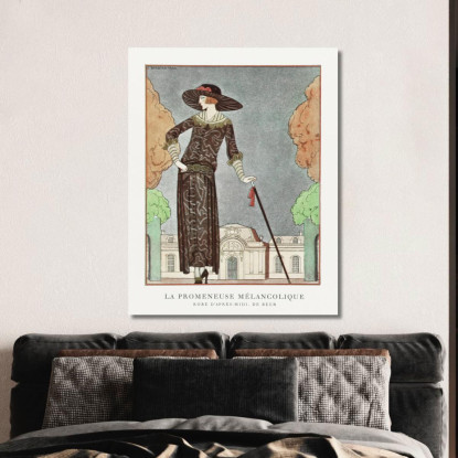 L'Abito Pomeridiano Di Beer Il Malinconico Camminatore George Barbier gbb85 quadro stampato su tela