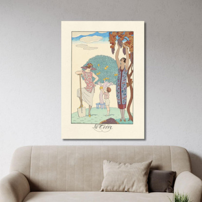 La Terra Terra George Barbier gbb88 quadro stampato su tela