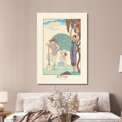 La Terra Terra George Barbier gbb88 quadro stampato su tela