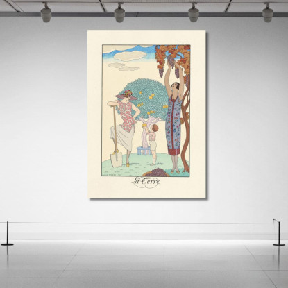 La Terra Terra George Barbier gbb88 quadro stampato su tela