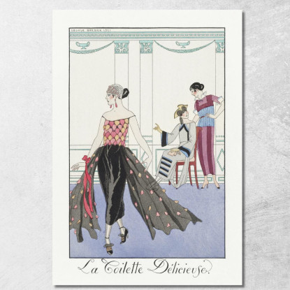 La Toilette Deliziosa George Barbier gbb89 quadro stampato su tela