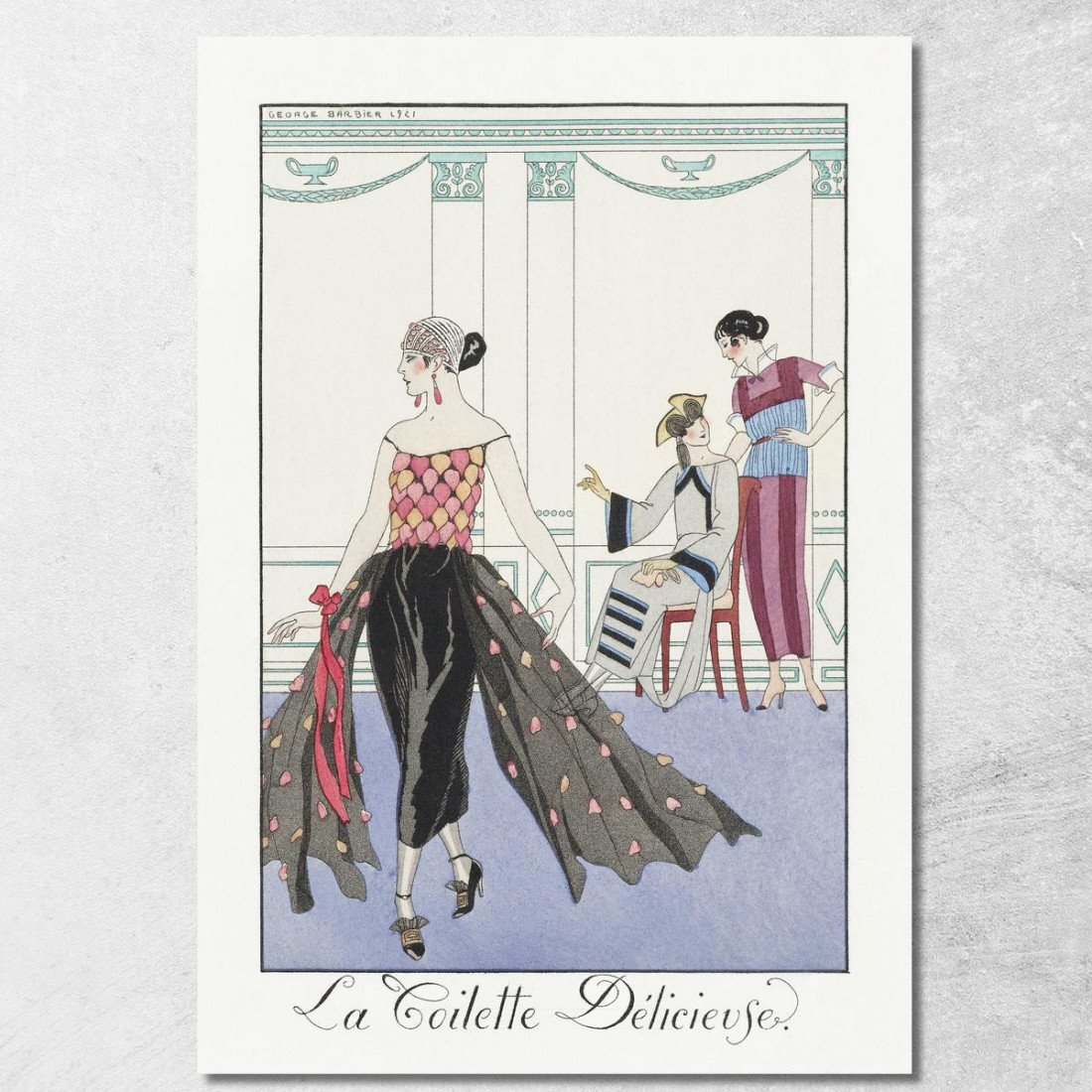 La Toilette Deliziosa George Barbier gbb89 quadro stampato su tela