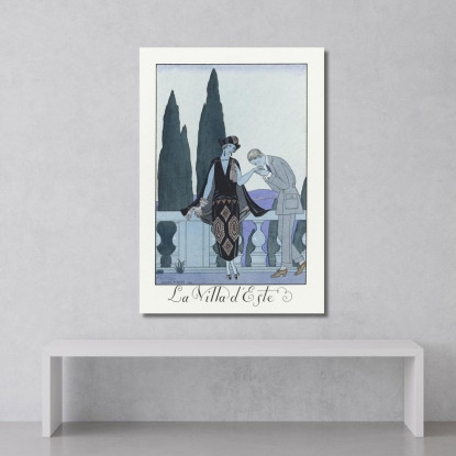La Villa D'Este Francia Xx Secolo George Barbier gbb91 quadro stampato su tela