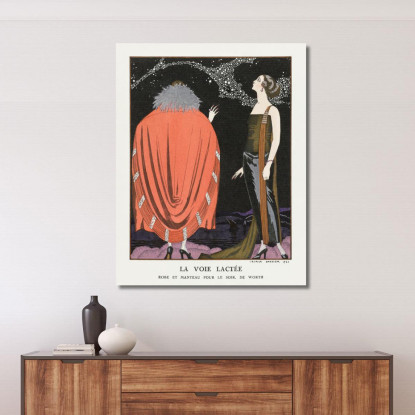 Abito Da Sera E Cappotto Della Via Lattea Di Worth George Barbier gbb92 quadro stampato su tela