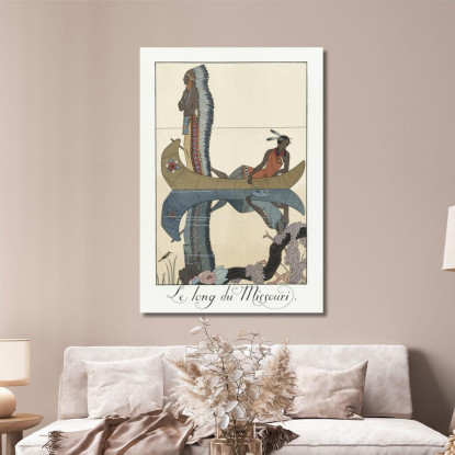 Lungo Il Missouri George Barbier gbb94 quadro stampato su tela