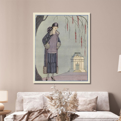 Il Cappotto Belvedere Di Worth George Barbier gbb95 quadro stampato su tela