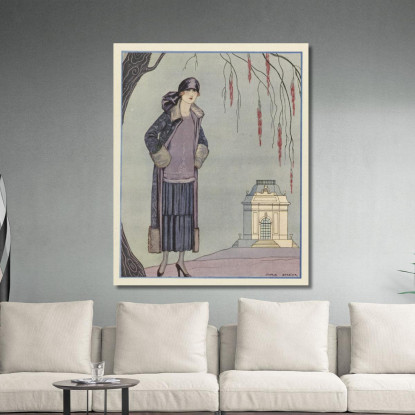 Il Cappotto Belvedere Di Worth George Barbier gbb95 quadro stampato su tela