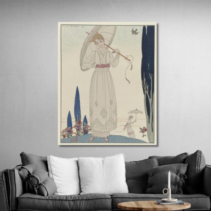 Il Cipresso E La Rosa Abito Estivo Di Doeuillet George Barbier gbb99 quadro stampato su tela